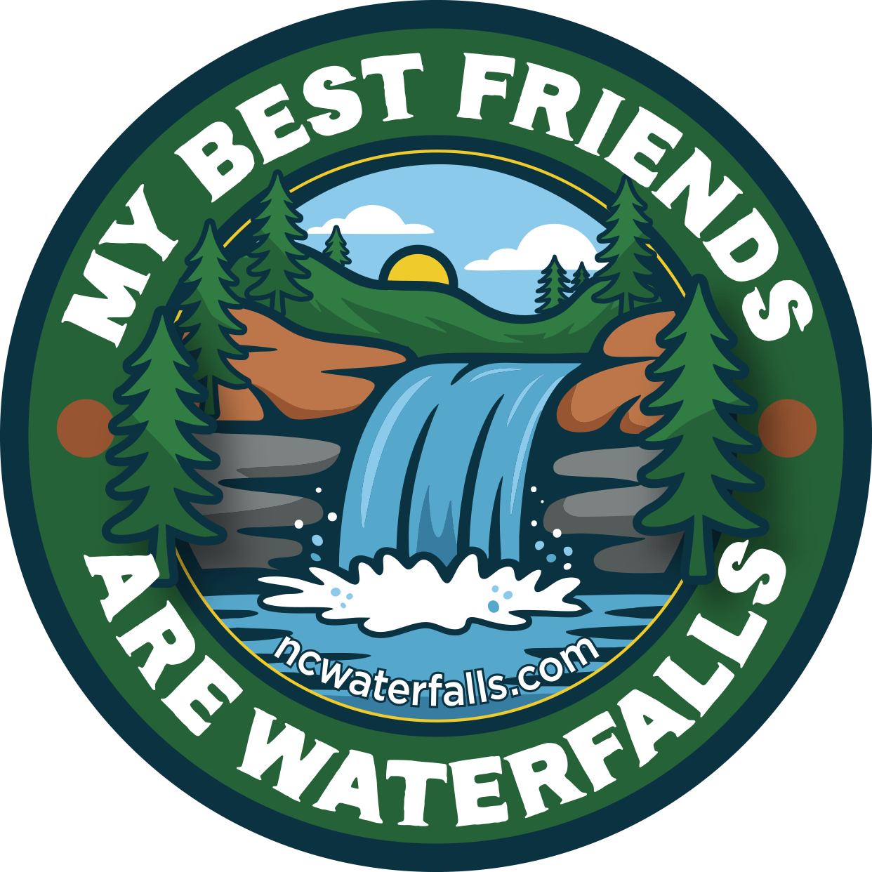 My Best Friends Are Waterfalls Sticker